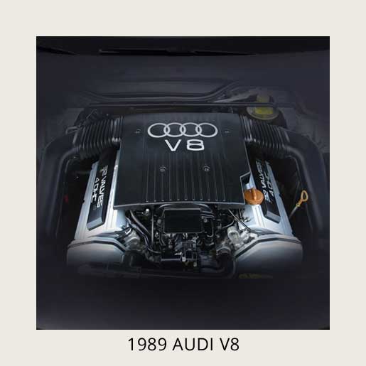 Объём двигателя Audi V8, максимальный объём двигателя Ауди В8